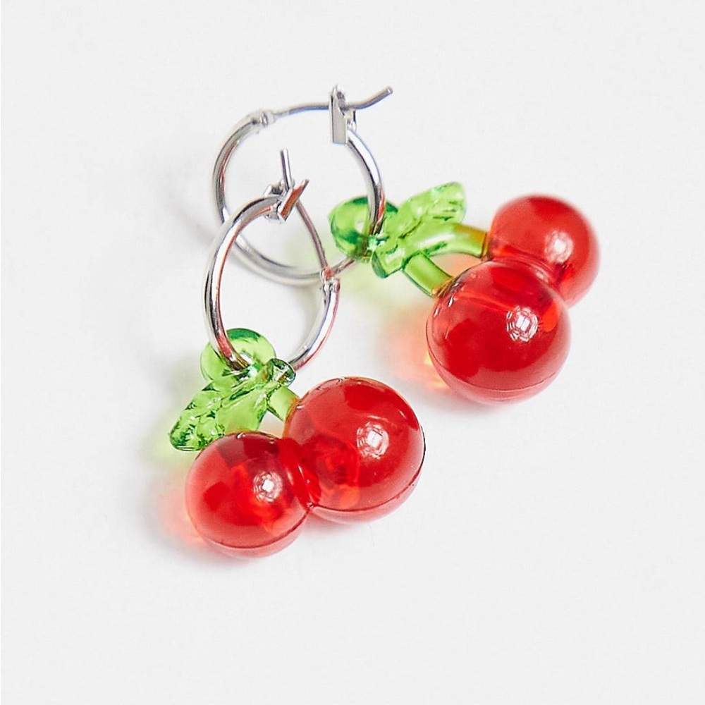 Cherry Hoop Earrings